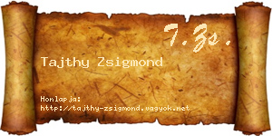 Tajthy Zsigmond névjegykártya
