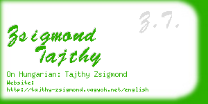 zsigmond tajthy business card